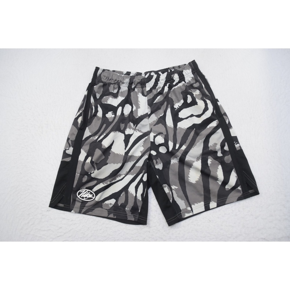 Nike Gym Shorts Tiger Stripe Camo Dri Fit Performance W/ Pockets Men Large x 8"